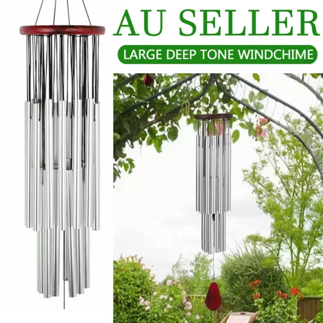 Large Deep Tone Windchime Chapel Bell Wind Chimes Outdoor Garden Home Decor AU