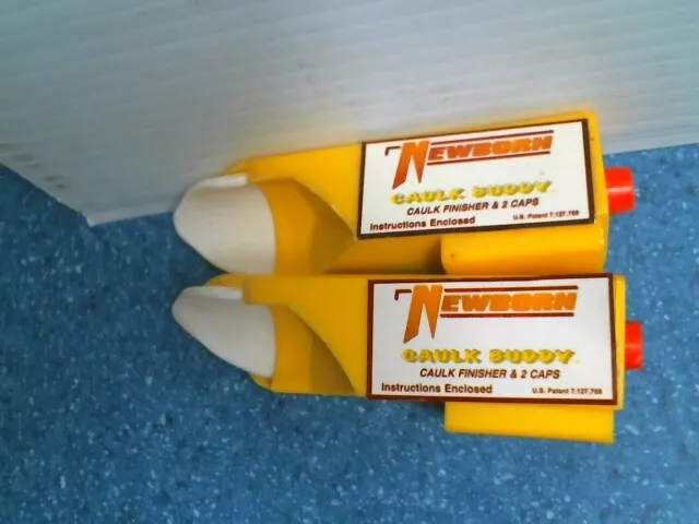 Newborn 85000 Caulk Buddy Caulk Finishing Tool & 2 Caps Lot of 2, FREE SHIP