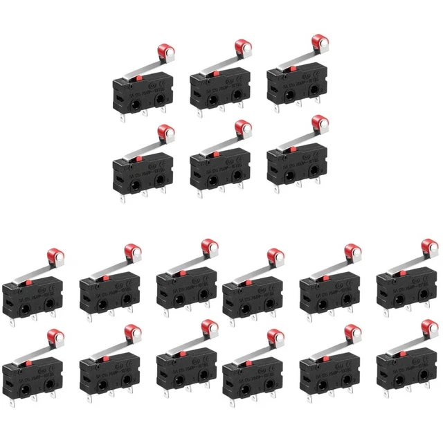 36 pcs 250V 5A SPDT 1NO 1NC Momentary Hinge Roller Lever Micro Switches 3