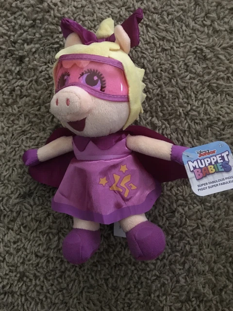 Super Fabulous Miss Piggy Muppet Babies Plush Disney Junior Stuffed Animal - NEW