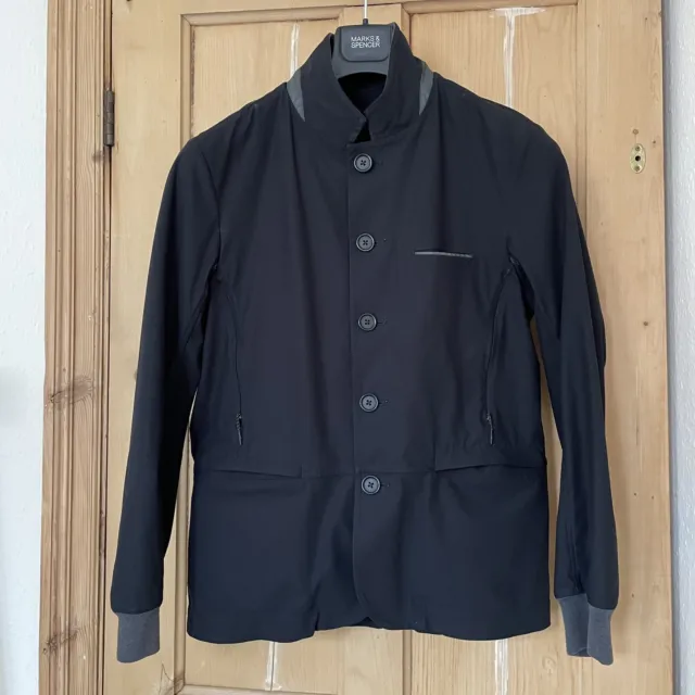 Lululemon Mens Blazer Jacket Black Soft Shell Jacket Size S Vintage Collar