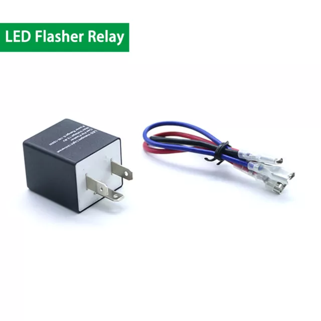 3-Pin Car Flasher Relay Electronic LED Light Turn Signal Flash Speed Adjustable