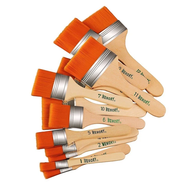 Nylon Pittura Spazzole Set per Acrilico Olio Disegno Acquerello IN Legno Dipinto