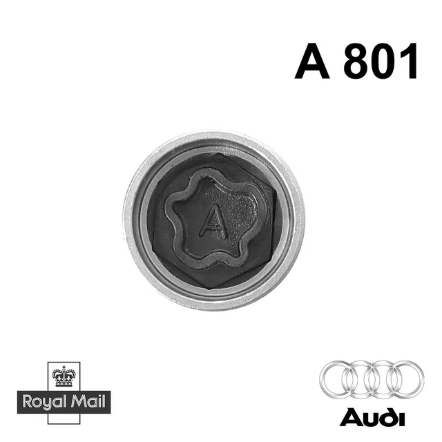 AUDI SECURITY MASTER Locking Wheel Nut Bolt Key 801 A 17mm Socket A6 A3