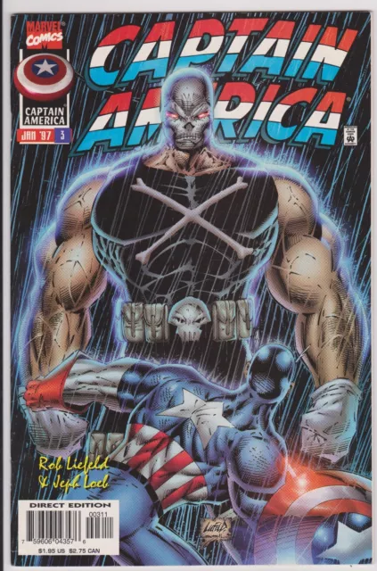 Captain America Issue #3 Comic. Vol 2. Steve Rogers. Rob Liefeld. Marvel 1997