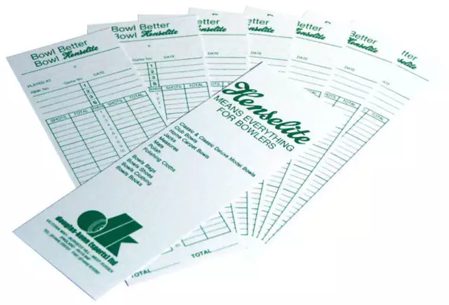 Henselite Henselite Bowls Score Cards (Pack of 100) -DS