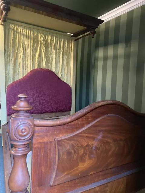 Antique Victorian Half Tester Bed