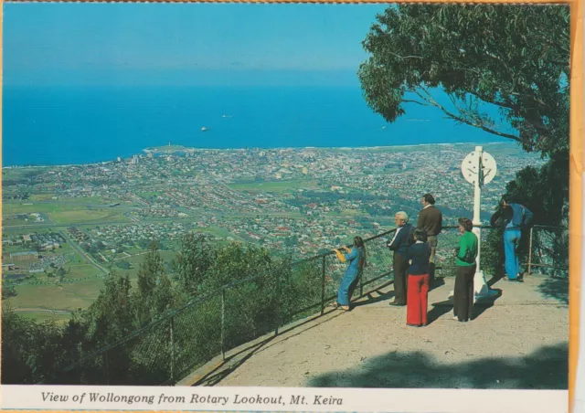 View Of Wollongong From Rotary Lookout Mt Keira Nsw Nucolorvue Postcard