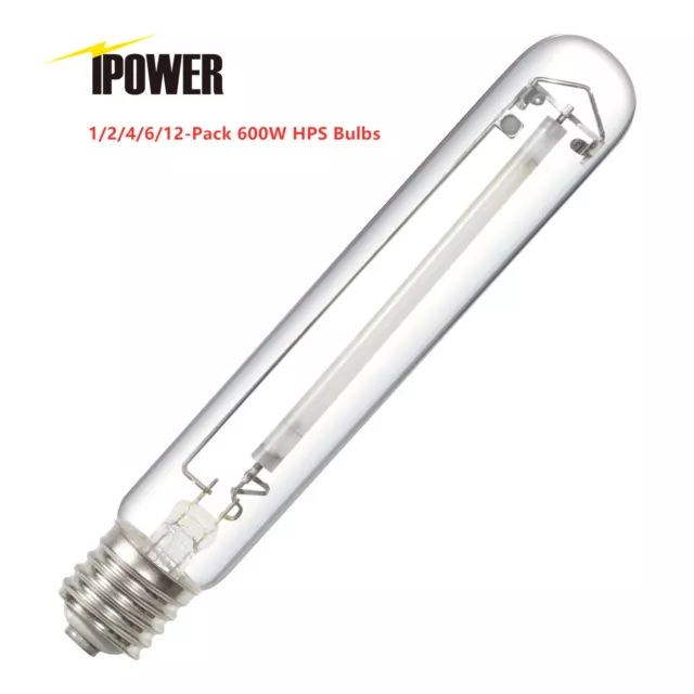 iPower 600 Watt High Pressure Sodium HPS Grow Light Bulb Lamp 1/2/4/6/12-PACK