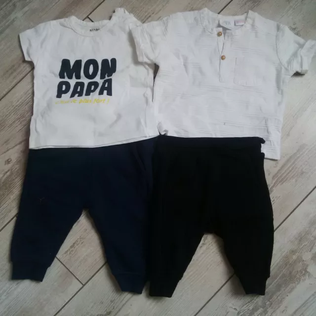 Ensembles bébé garçont 6 mois Zara kiabi tbe