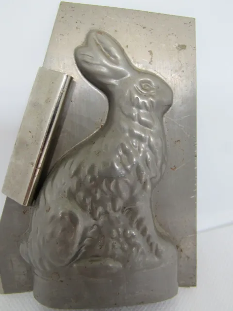 Antique Chocolate Mold Easter Sitting Bunny 4 1/4" tall