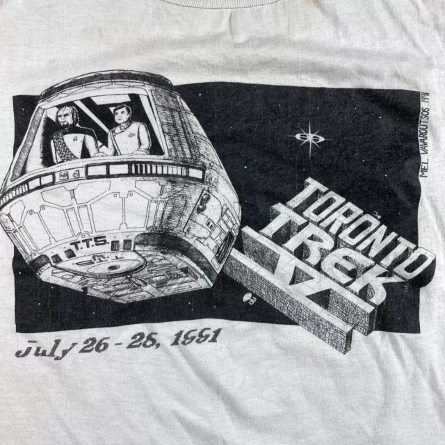 STAR TREK VINTAGE Shirt 1991 TORONTO TREK 5 CONVENTION Single Stitch ...