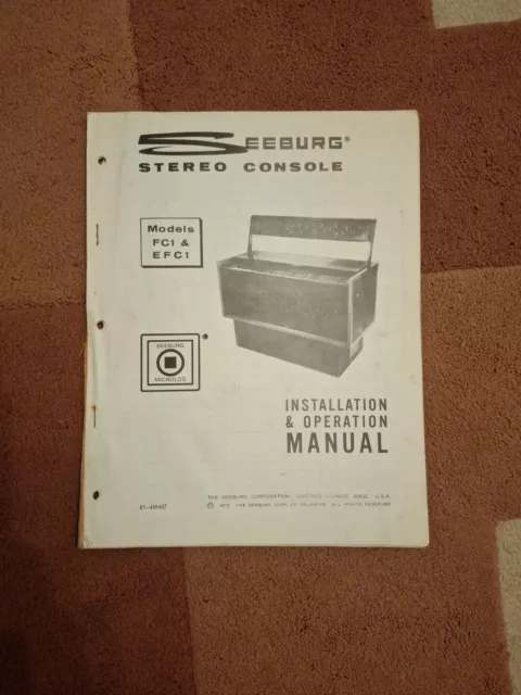 Seeburg model FC1 & EFC1 Installation and operation manual