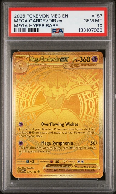 Meg Rarity 2025 POKEMON MEG En-Mega Evolution Mega Hyper Rare #187 Mega Gardevoir ...