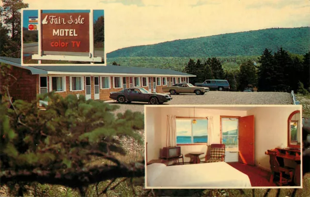 Fair Isle Motel Hotel Postcard Vintage Nova Scotia Unstamped Unused