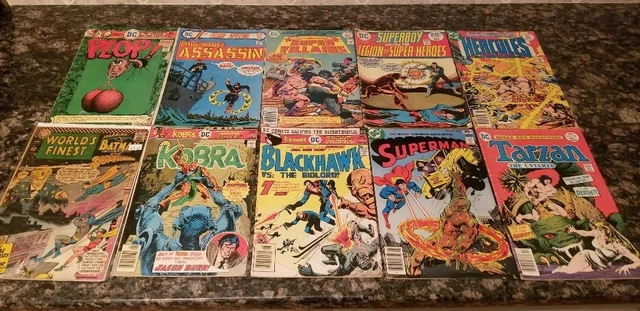 Dc Silver / Bronze Age Comic Lot (10) - Batman, Superman Keys Vg-Vf Free Ship
