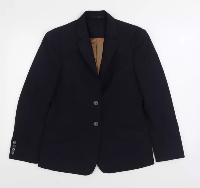 Brook Taverner Womens Blue Jacket Blazer Size 10 Button