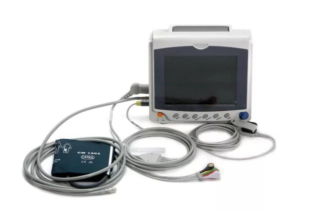 CMS6000C ICU Patient Monitor ECG NIBP SPO2 RESP TEMP PR Vital Signs Monitor 8'' 3