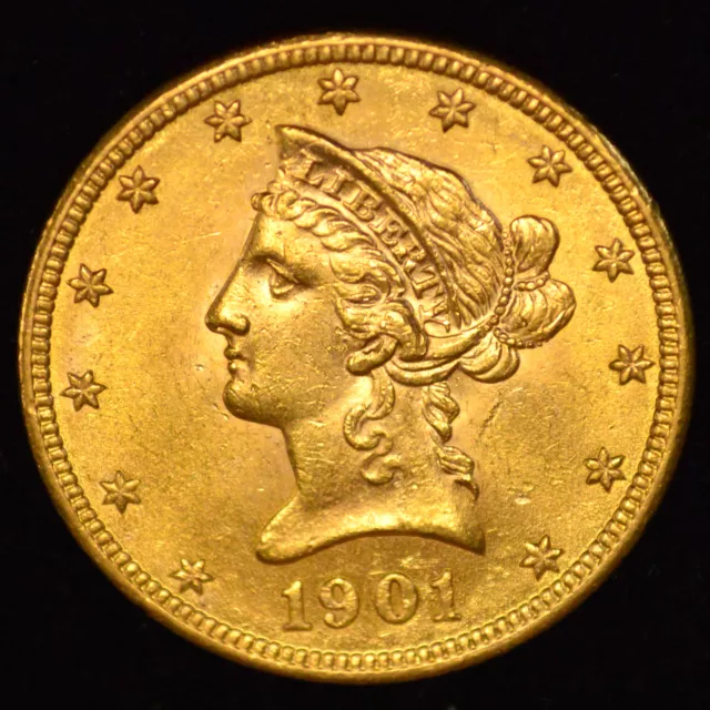 1901 $10 Ten Dollar Liberty Head Gold Eagle Coin Bullion High Grade Quality !!!