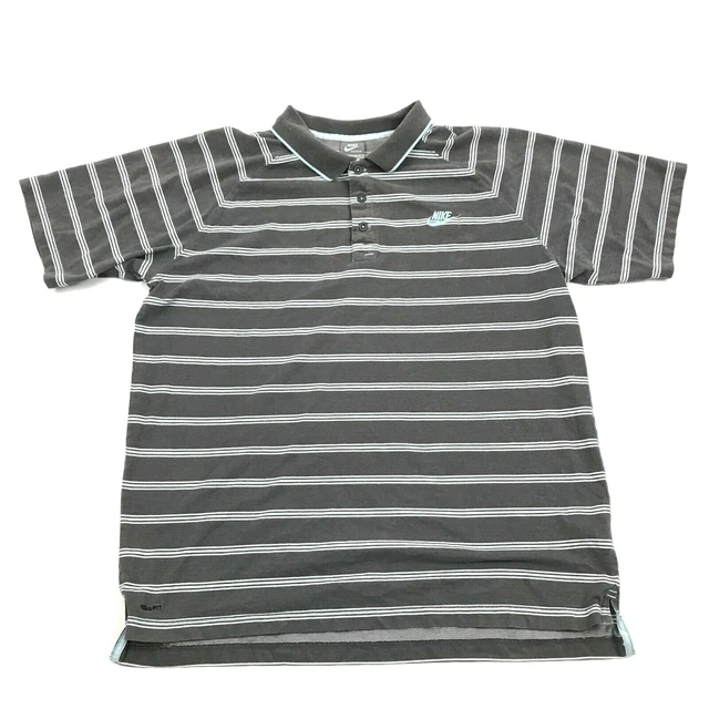 VINTAGE NIKE V TEMENTS de Sport Ray Polo Homme Taille XL Gris
