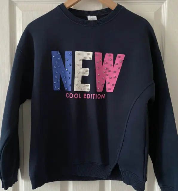 Zara Kids Girls New Cool Edition Sequin Sweatshirt Jumper Age 13-14 Years 164cm