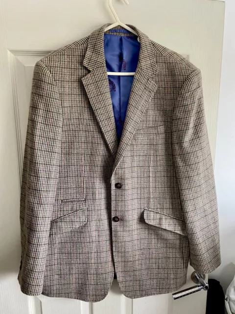 WILLIAM HUNT SAVILE Row tweed blazer jacket size 42 smart £75.00 ...