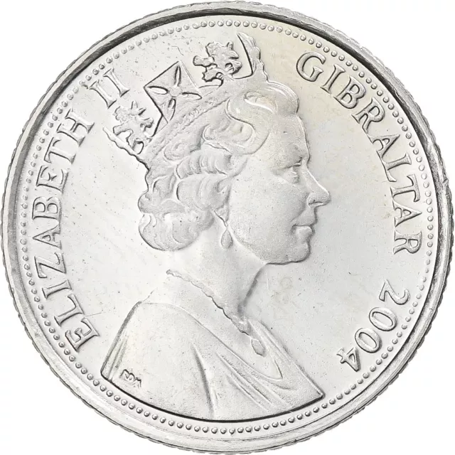[#224342] Coin, Gibraltar, Elizabeth II, 10 Pence, 2004, MS, Copper-nickel, KM:1