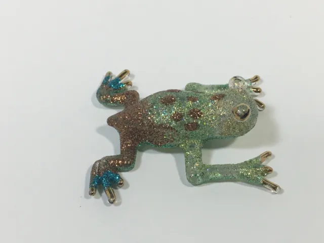 Lovely Vintage Glitter Frog Figurine