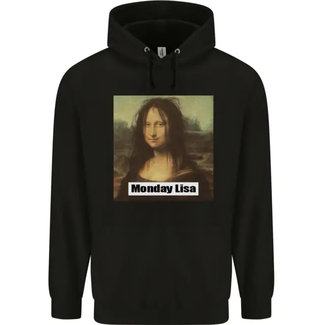 Mona Lisa Parody Monday Lisa Mens 80% Cotton Hoodie