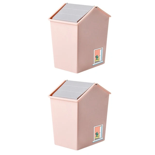2pcs Schreibtisch Mülleimer Dose Mülleimer Dose Schlafzimmer Abfallbehälter