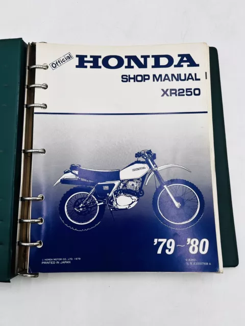 79-82 Honda Dirt Bike XR250 XR250R Original Service Repair Shop Manual Binder