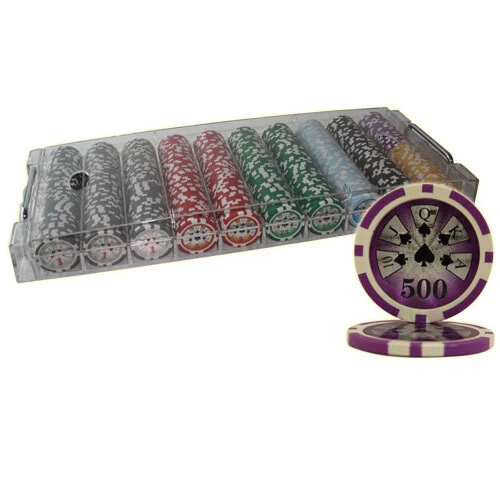 MRC POKER 500pcs 14G HIGH ROLLER POKER CHIPS SET ACRYLIC CASE