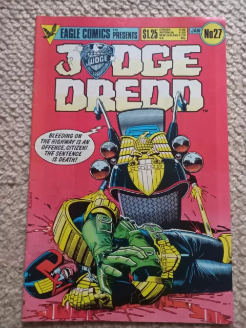 Eagle Comics Presents - Judge Dredd No. 27 - Jan 1986 Vgc