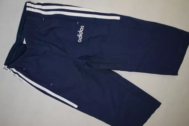 Adidas pantaloni da allenamento jogging sweat track pant vintage mesh blu bambini 110 nuovi