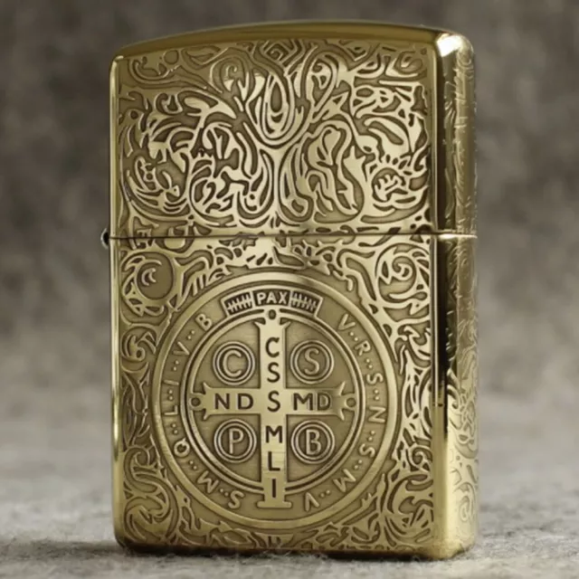 Zippo lighter 168 Armor/ Constantine Movie Carving Side Cross Free 3 Gifts