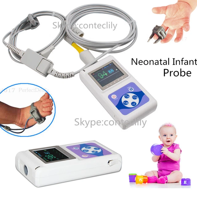 CE NEONATAL INFANT Pediatric Kids Born Pulse Oximeter Spo2 Monitor PC ...