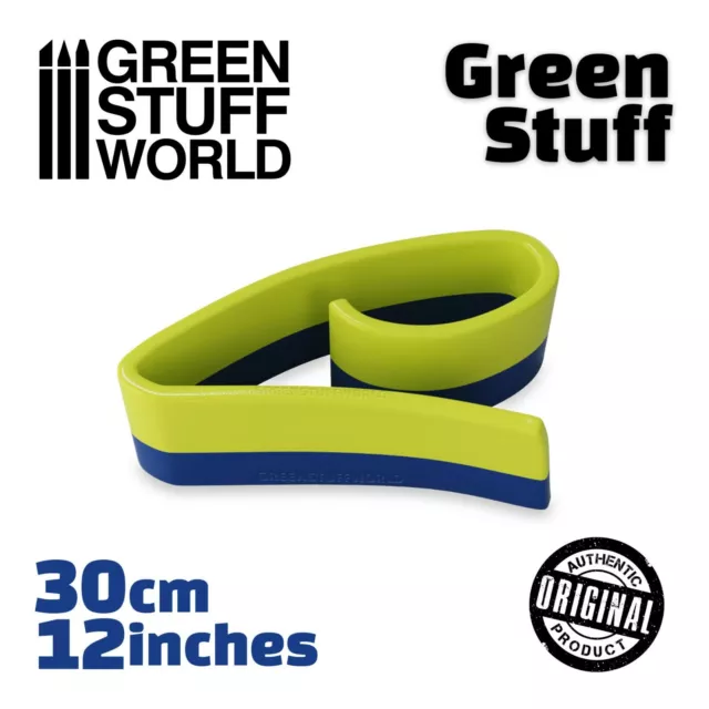 Green Stuff - 12 inches - Kneadatite Blue Yellow Duro Sculpting Putty Warhammer