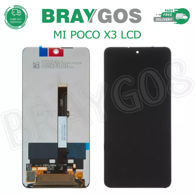 Para Xiaomi Poco X3 Digitalizador de Pantalla Táctil LCD Montaje Repuesto Negro