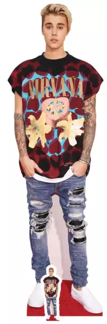 Justin Bieber Déchiré Jeans Style Taille Réelle Et Mini Carton Découpe/Debout