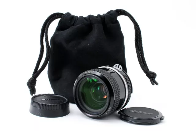 Nikon NIKKOR 35mm f/2 Lens With Lens Cap Lens pouch From Japan Exc