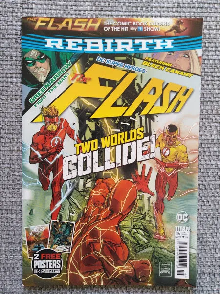 DC Comics Titan Super Heroes The Flash Rebirth #5 Two Worlds Collide