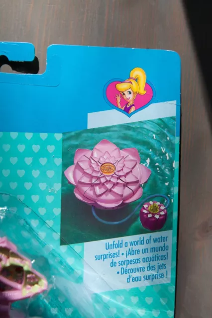 1996 Vintage Polly Pocket Fountain Fantasy Waterlily Multi Lingual Card Sealed 2