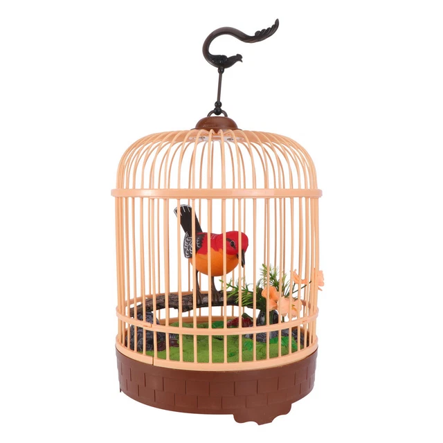 Juguetes para pájaros control por voz jaula para pájaros juguete niños sonidos movimientos vocalización para pájaros