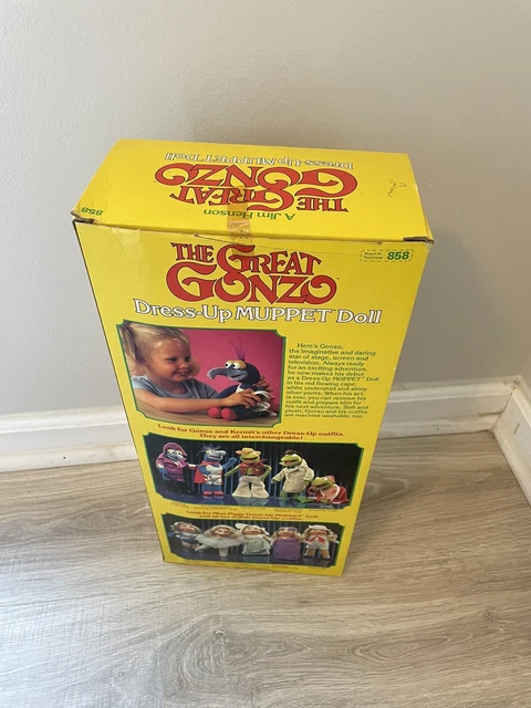 Vintage 1982 The Great Gonzo Fisher Price Dress Up Muppet Dolls Jim Henson box 5