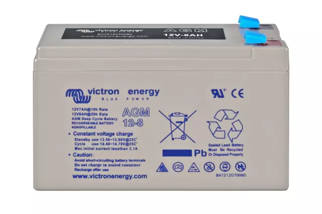 Victron Energy AGM Batterie 12V 8Ah Deep Cycle à Décharge Profonde Solaire Piles