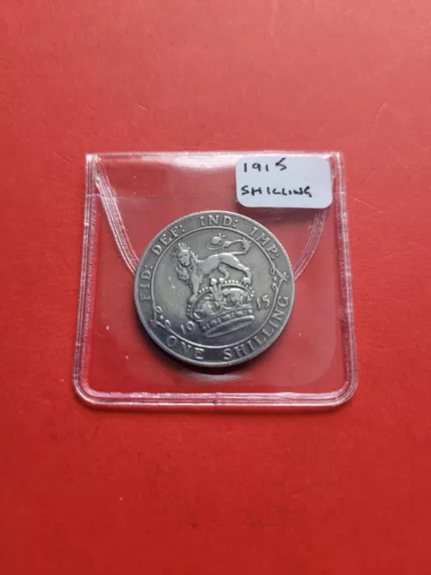 George V Solid Silver Shilling 1915