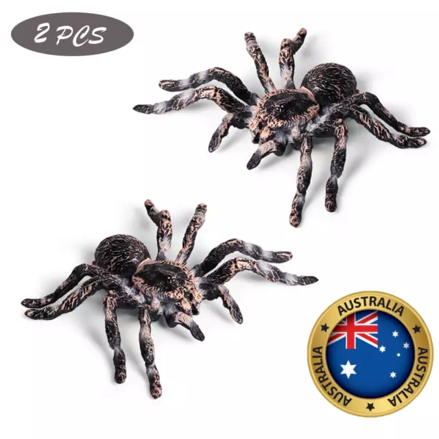 2X Simulated Spider Model Realistic Plastic Spider Figurines Fake Spider Toy