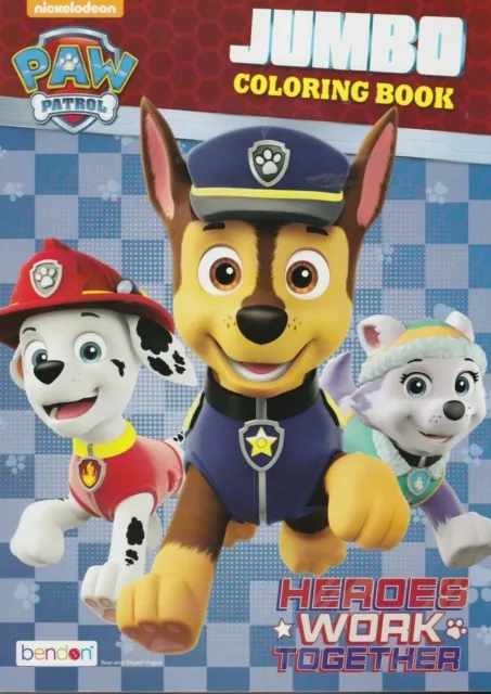 Nickelodeon Heros Work Together Paw Patrol Jumbo Coloring Book
