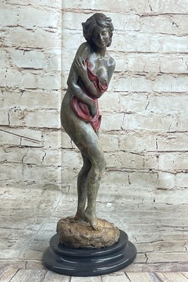 Aldo Artigianale Art Nouveau Nude Femmina Da Italiano Artesian Aldo Vitale Bronzo Art 