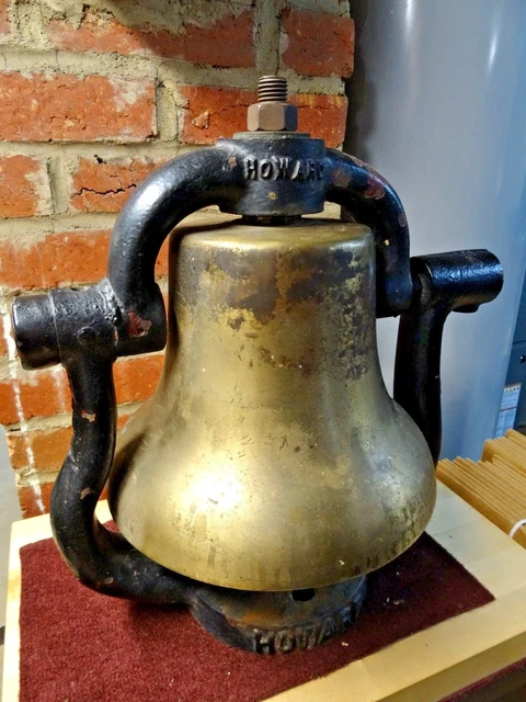 VINTAGE BRONZE HOWARD RAILROAD LOCOMOTIVE BELL No. 1021 Train Engine